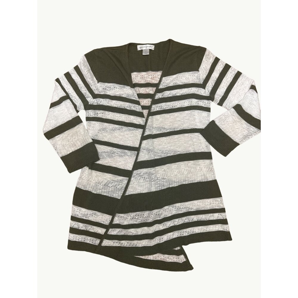 Christopher & Banks Womens Striped Cardigan Open Front Sweater M - Picture 8 of 8
